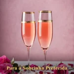 Aniversário da sobrinha preferida com bolo coberto de buttercream rosado e flores comestíveis