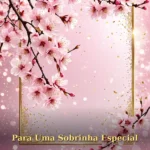 Aniversário para sobrinha especial com bolo decorado com laço de fita rosada e velas cintilantes