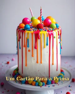 Cartão de Aniversário para Prima
