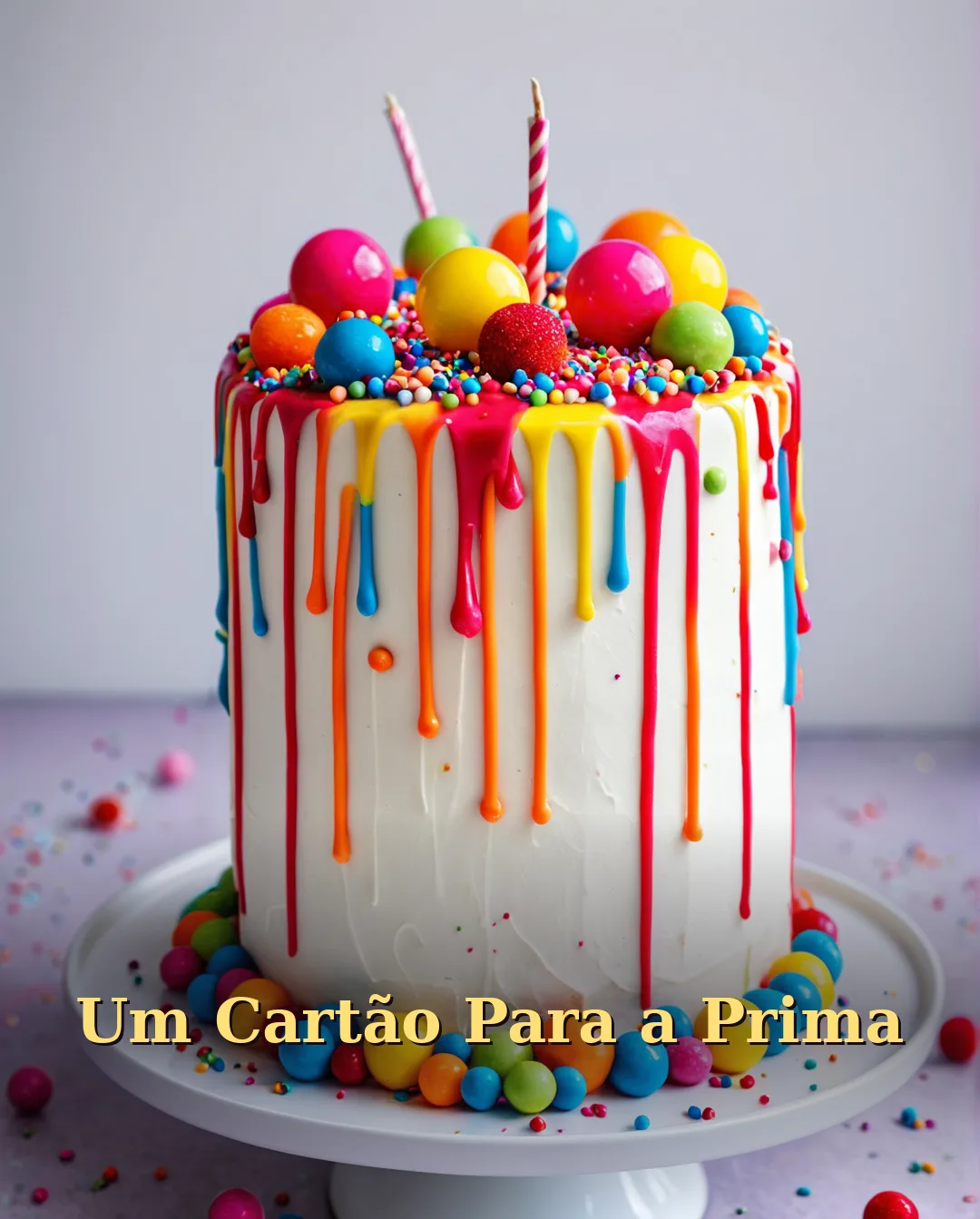 Cartão de Aniversário para Prima