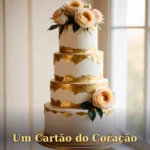 Mensagem carinhosa para pessoa especial com pétalas de rosa espalhadas e vela acesa