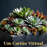 Arranjo de suculentas e flores secas em vaso de ardósia para aniversário de amigo
