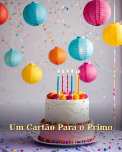 Cartão Virtual de Aniversário para Primo