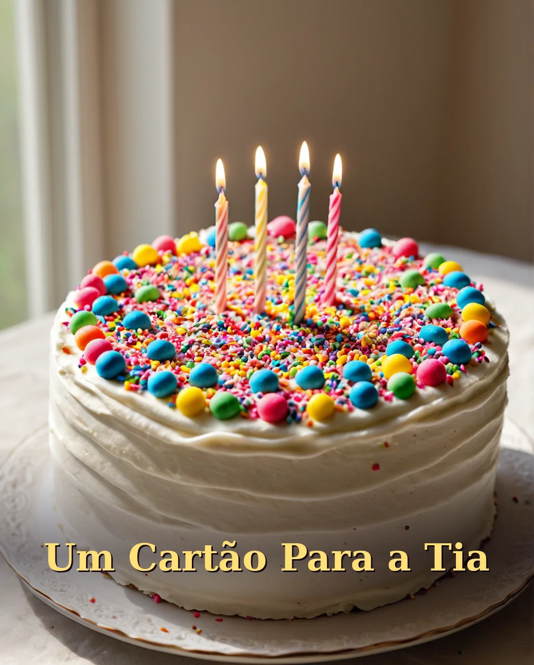 Cartão Virtual de Aniversário para Tia
