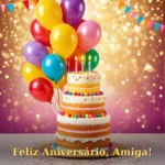Imagem de mensagem de aniversário para amiga especial para baixar e compartilhar no WhatsApp