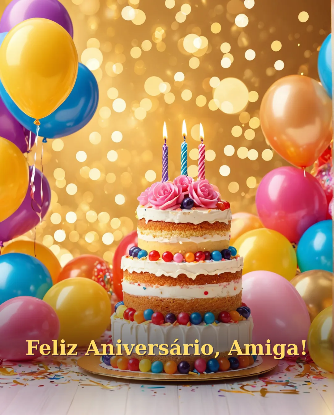 Mensagem de Feliz Aniversário para Amiga Abençoada