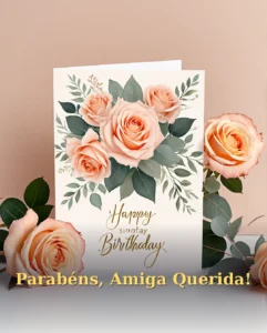 Cartão Virtual de Aniversário para Amiga
