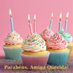Imagem de feliz aniversário para amiga com carinho para baixar e compartilhar no WhatsApp