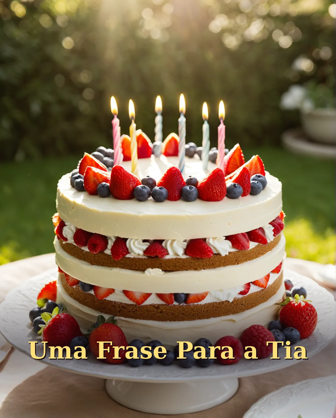 Frase de Parabéns para Tia