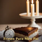 Relógio de bolso vintage ao lado de vela e fatia de bolo clássico para aniversário de pai