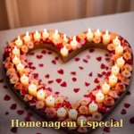 Declaração para pessoa especial com buquê de flores silvestres e corações de papel