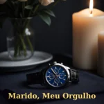 Imagem de aniversário para marido com arranjo de prótea e eucalipto estruturado