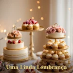 Imagem de aniversário para pessoa especial com cupcakes decorados e flores miúdas