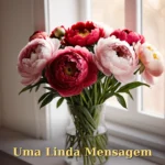 Arranjo de peônias e ranúnculos em tons rosados e vermelhos para aniversário de namorado