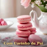 Mensagem de pai para filha com bolo decorado com laço e flores do campo frescas