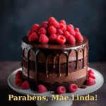 Mensagem para mãe aniversariante com buquê de camélias e luz de janela