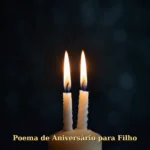 Vela de aniversário acesa contra fundo escuro com bokeh suave para filho