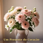 Celebração para pessoa especial com bolo elegante e arranjo de flores tropicais