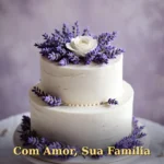 Mensagem de filha para mãe com arranjo de cravos cor-de-rosa e flores miúdas